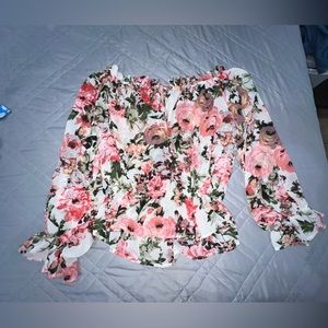 Flower Off the Shoulder Blouse